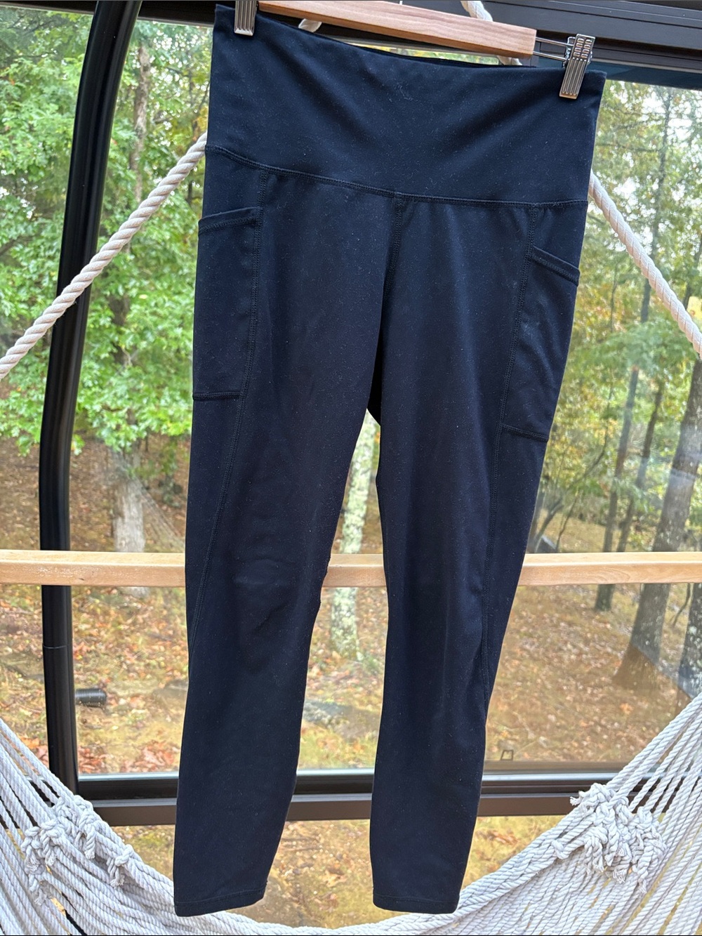 Reebok Black High-Waist Pocket Leggings